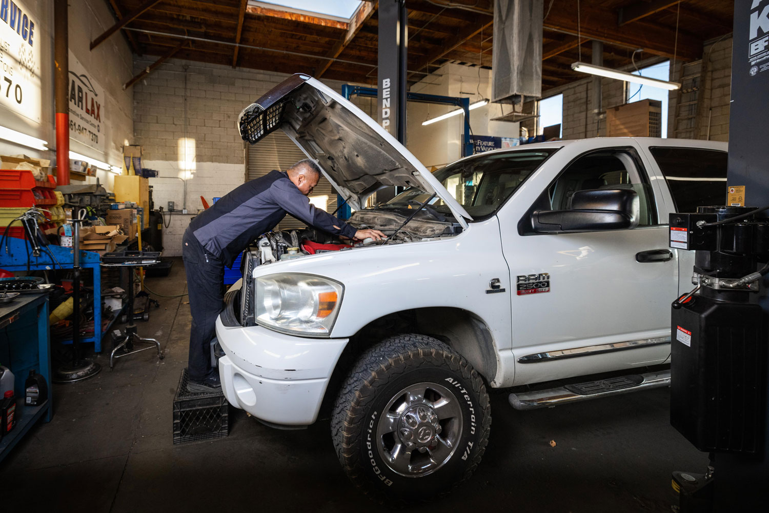 car inspection area