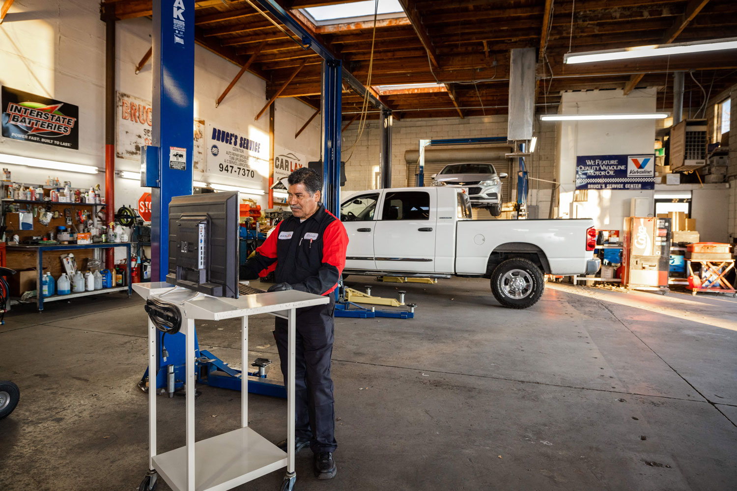 car repair mechanic work garage area