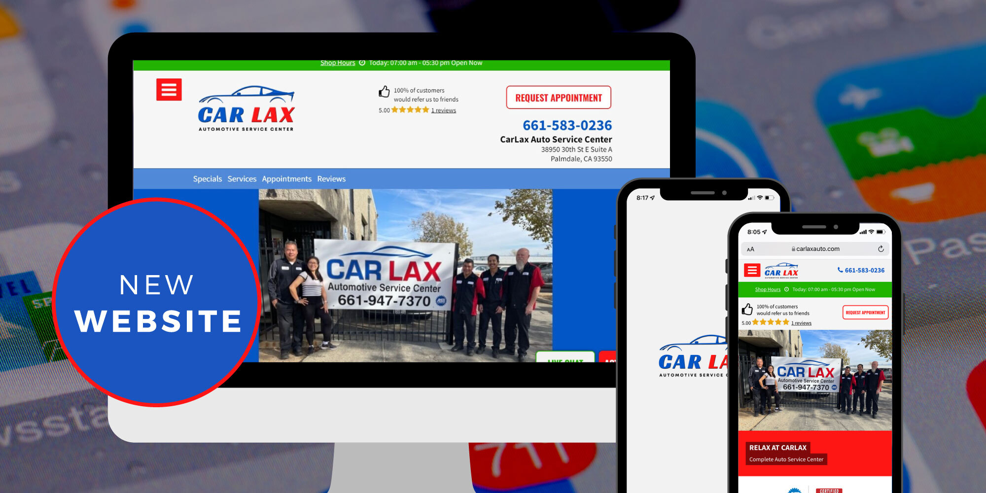  CarLax Auto Service Center Website